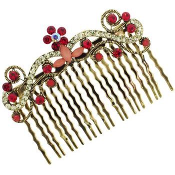 Karen Marie - Antique Crystal Garden Comb - Ruby (1)