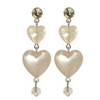 Tarina Tarantino - Iconic Collection - Swarovski Crystal Graduated Heart Drop Earrings - Dollskin