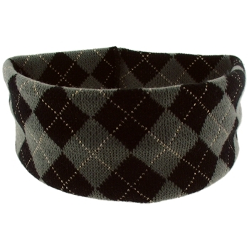 Karen Marie - Argyle Knit Bandeau - Charcoal (1)