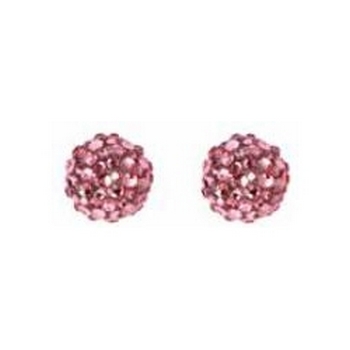 Tarina Tarantino - Iconic Collection - Swarovski Crystal Pave Gumball Post Earrings - Pink Pucker