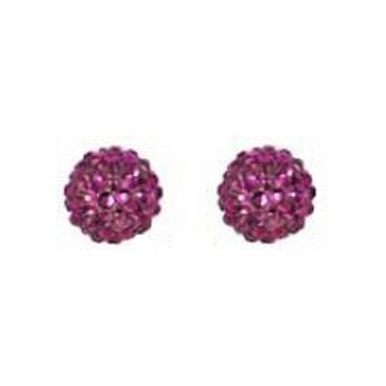 Tarina Tarantino - Iconic Collection - Swarovski Crystal Pave Gumball Post Earrings - Purple Haze