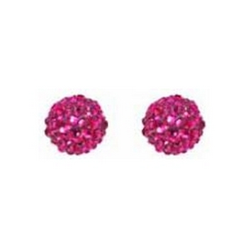 Tarina Tarantino - Iconic Collection - Swarovski Crystal Pave Gumball Post Earrings - Tarina Pink