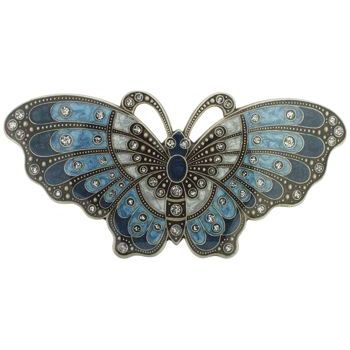 H-n-W- Enamel Butterfly Barrette (1) - Blue