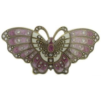 H-n-W- Enamel Butterfly Barrette (1) - Amethyst