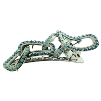 Medusa's Heirlooms - Moonstone Geo Chain Link Clamp - Blue & Green (1)