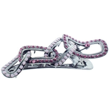 Medusa's Heirlooms - Moonstone Geo Chain Link Clamp - Rose (1)