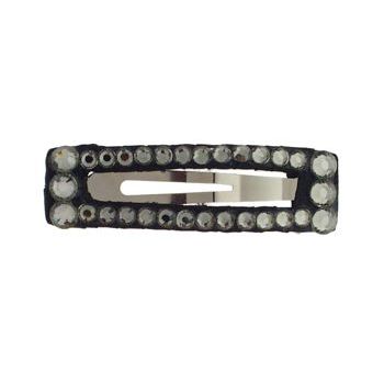 Lisa Freede - Rectangle Snap Clip - Black/Hematite (1)