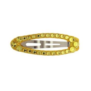 Lisa Freede - Oval Snap Clip - Yellow/Citrine (1)