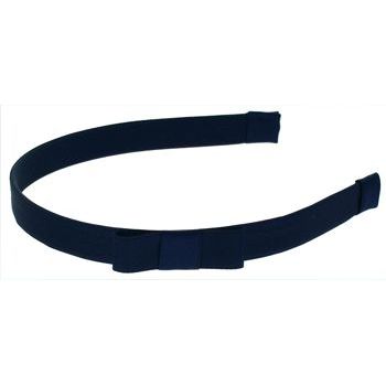 Susan Daniels - Headband - 1/2inch Satin - Midnight Blue with Bow