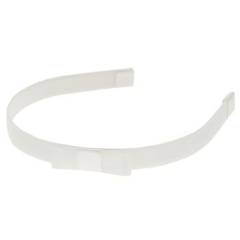 Susan Daniels - Headband - 1/2inch Satin - White with Bow