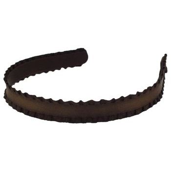 Susan Daniels - Headband - Ruffle Ribbon - Brown