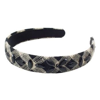Jane Tran - Silk Thread Headband w/Acrylic Beads - Natural