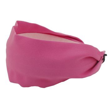 Head Dress - Satin Scarf Headband - Hot Pink (1)