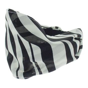 Head Dress - Silk Chiffon Headband - Zebra (1)