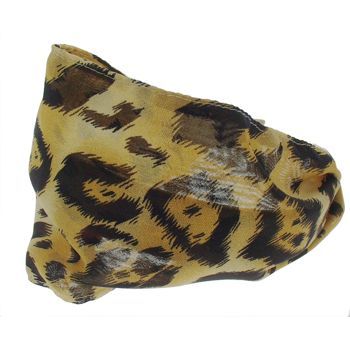 Head Dress - Silk Chiffon Headband - Leopard (1)