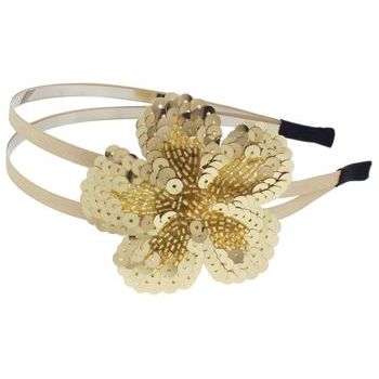 Juko - Double Band w/Sequin Flower Headband - Gold (1)