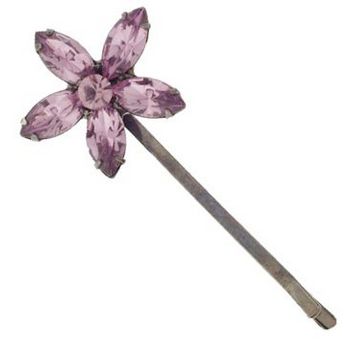 Alex and Ani - Flower Hair Pin w/ Five Crystal Petals - Lavender (1)