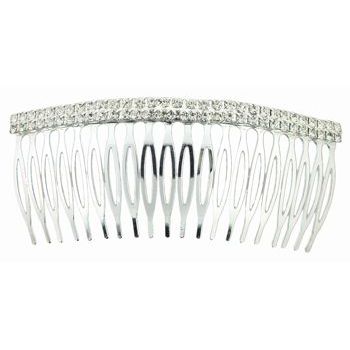 HB HairJewels - Crystal Square Comb - 4 1/4inch