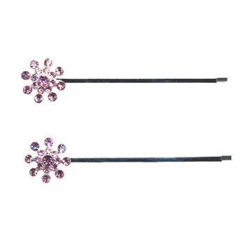 HB HairJewels - Starburst Crystal Hairpins - Light Rose (2)