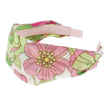 HB HairJewels - Lucy Collection - Hawaiian Flower Cotton Headband - Pink (1)