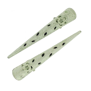 HB HairJewels - Lucy Collection - Mini Metallic Condor Clip - Mint Silver (set of 2)