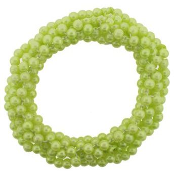 HB HairJewels - Beaded Scrunchie - Faux Pearl - Key Lime (1)