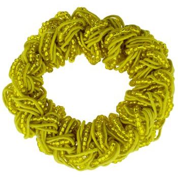 HB HairJewels - Twist Scrunchie - Yellow  (1)