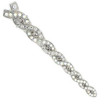 Karen Marie - Crystal Twist Jaw Clip - White (1)