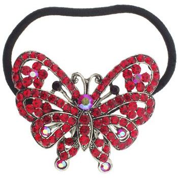 Karen Marie - Austrian Crystal Butterfly Pony - Red & Red AB