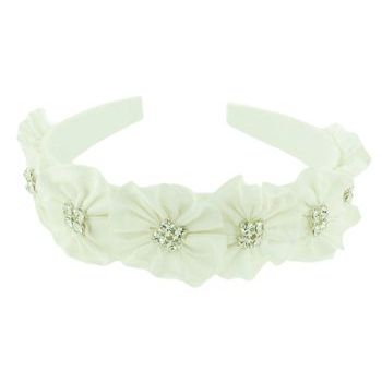 Balu - Crystal Flower Headband - White (1)