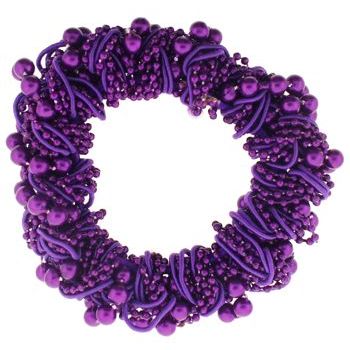 HB HairJewels - Tangle & Beaded Scrunchie - Purple (1)