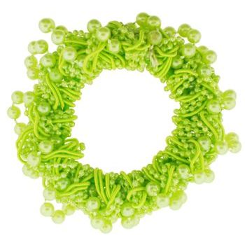 HB HairJewels - Tangle & Beaded Scrunchie - Lime (1)