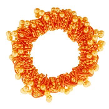 HB HairJewels - Tangle & Beaded Scrunchie - Orange (1)