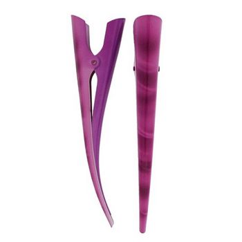 HB HairJewels - Swirl Banana Clips - Plum (Set of 2)