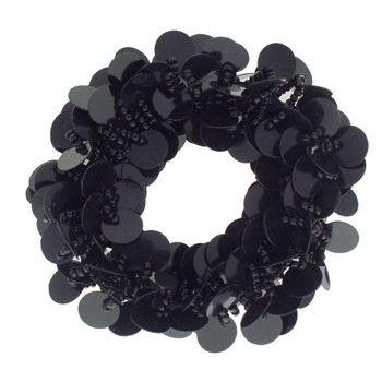 HB HairJewels - Paillette Collection - Pony Elastic - Black