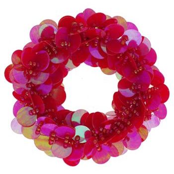 HB HairJewels - Paillette Collection - Pony Elastic - Red