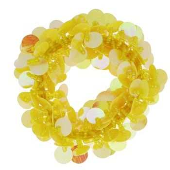 HB HairJewels - Paillette Collection - Pony Elastic - Yellow