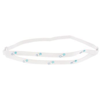 HB HairJewels - Lucy Collection - Fashion Flash Bra Strap Headband - White (1)