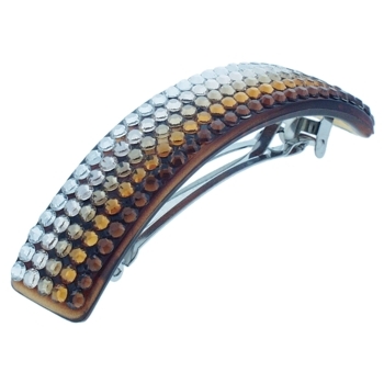 Jimmy Crystal - Crystal Encrusted Barrette - Chocolate (1)