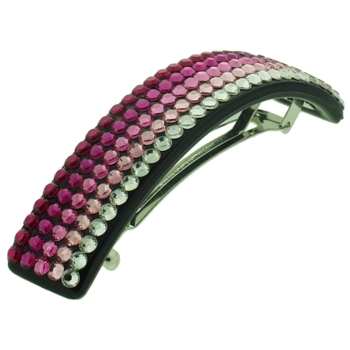 Jimmy Crystal - Crystal Encrusted Barrette - Rose (1)