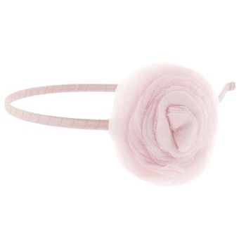 Tai - Ribbon Wrapped Headband w/Silk Flower - Pink w/Pink (1)