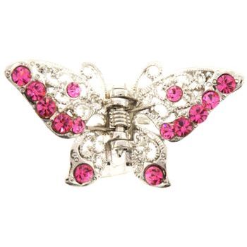 HB HairJewels - Michelle Collection - Petite Butterfly Claw - Rose (1)