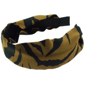 Head Dress - Silk Charmeuse Headband - Tiger (1)