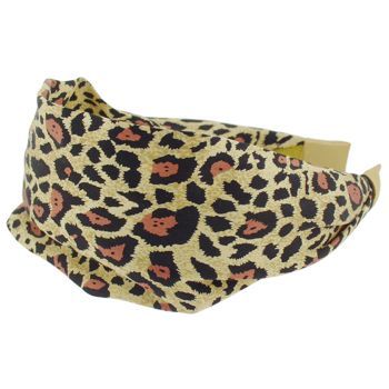 Head Dress - Silk Charmeuse Headband - Cheetah (1)