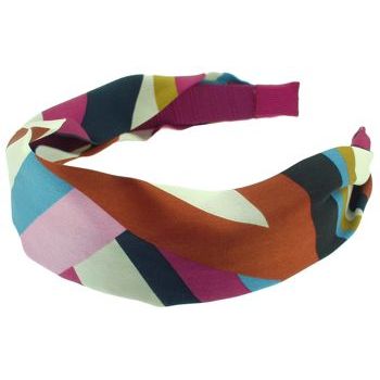 Head Dress - Silk Charmeuse Headband - Geometric Stripe