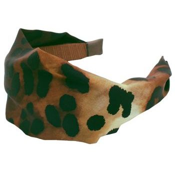 Head Dress - Silk Charmeuse Headband - Leopard (1)