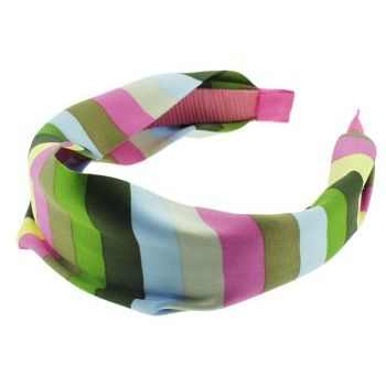 Head Dress - Silk Charmeuse Pucci Inspired Striped Headband (1)