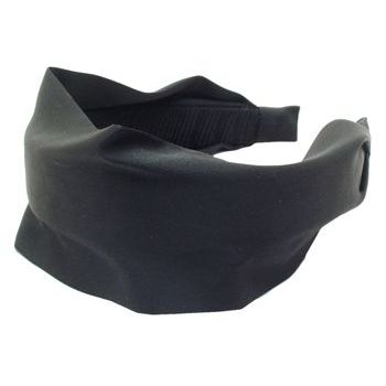 Head Dress - Silk Charmeuse Headband - Black (1)