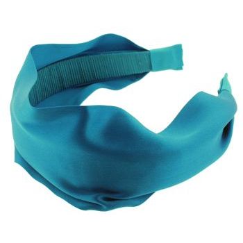 Head Dress - Silk Charmeuse Headband - Turquoise - (1)