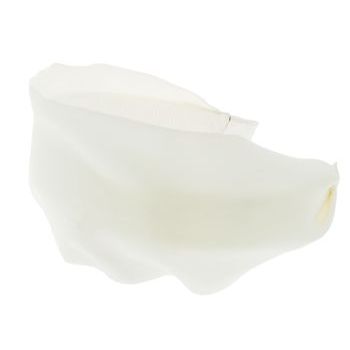 Head Dress - Silk Charmeuse Headband - White - (1)